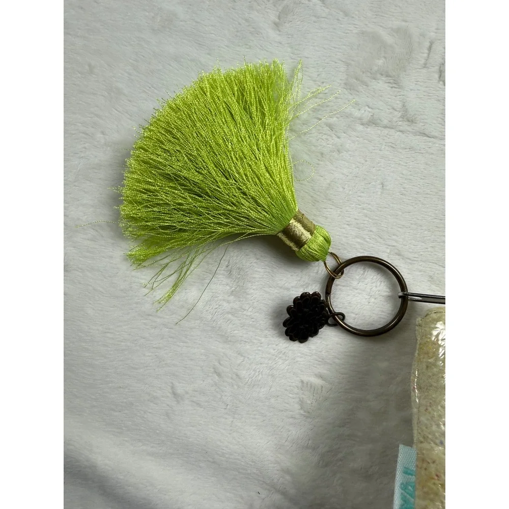 PAPAYA! Art Small Zipper Pouch Dream Vision Transform Tassel Makeup Bag Cream
